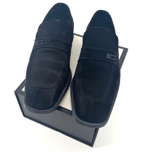 Gucci Unisex Tom Ford Black Suede Slip On Loafers Size M7.5 W9 main image 11
